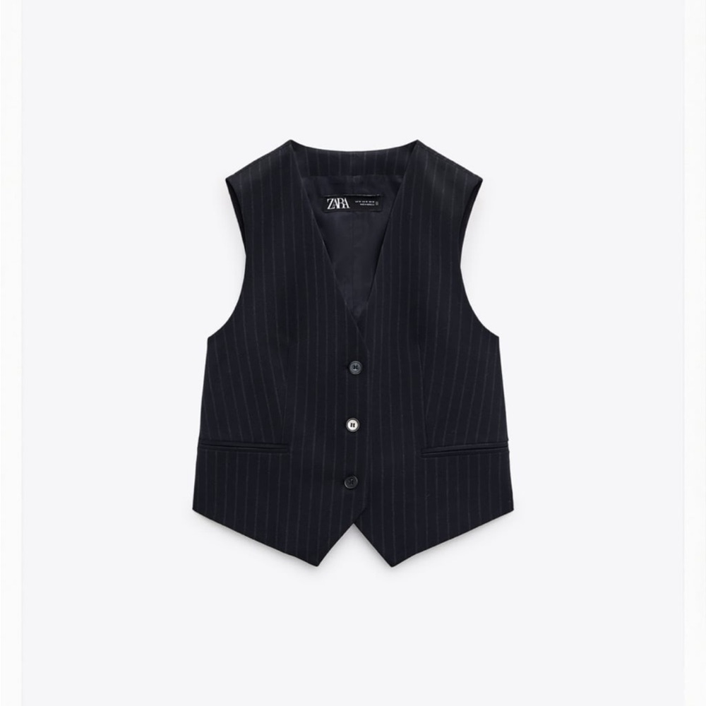 Zara pin stripe vest